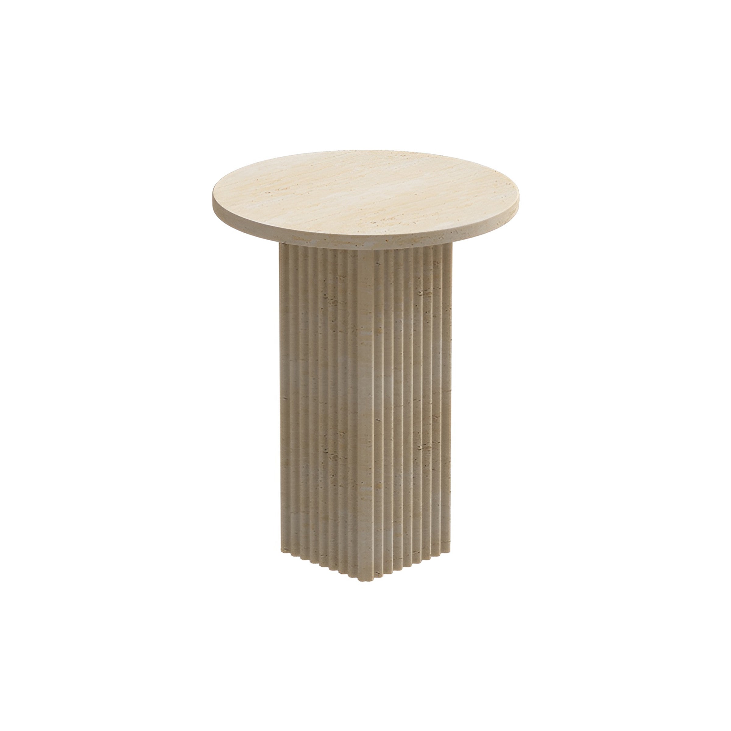 Soho Side Table: Travertine
