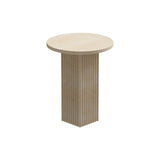 Soho Side Table: Travertine