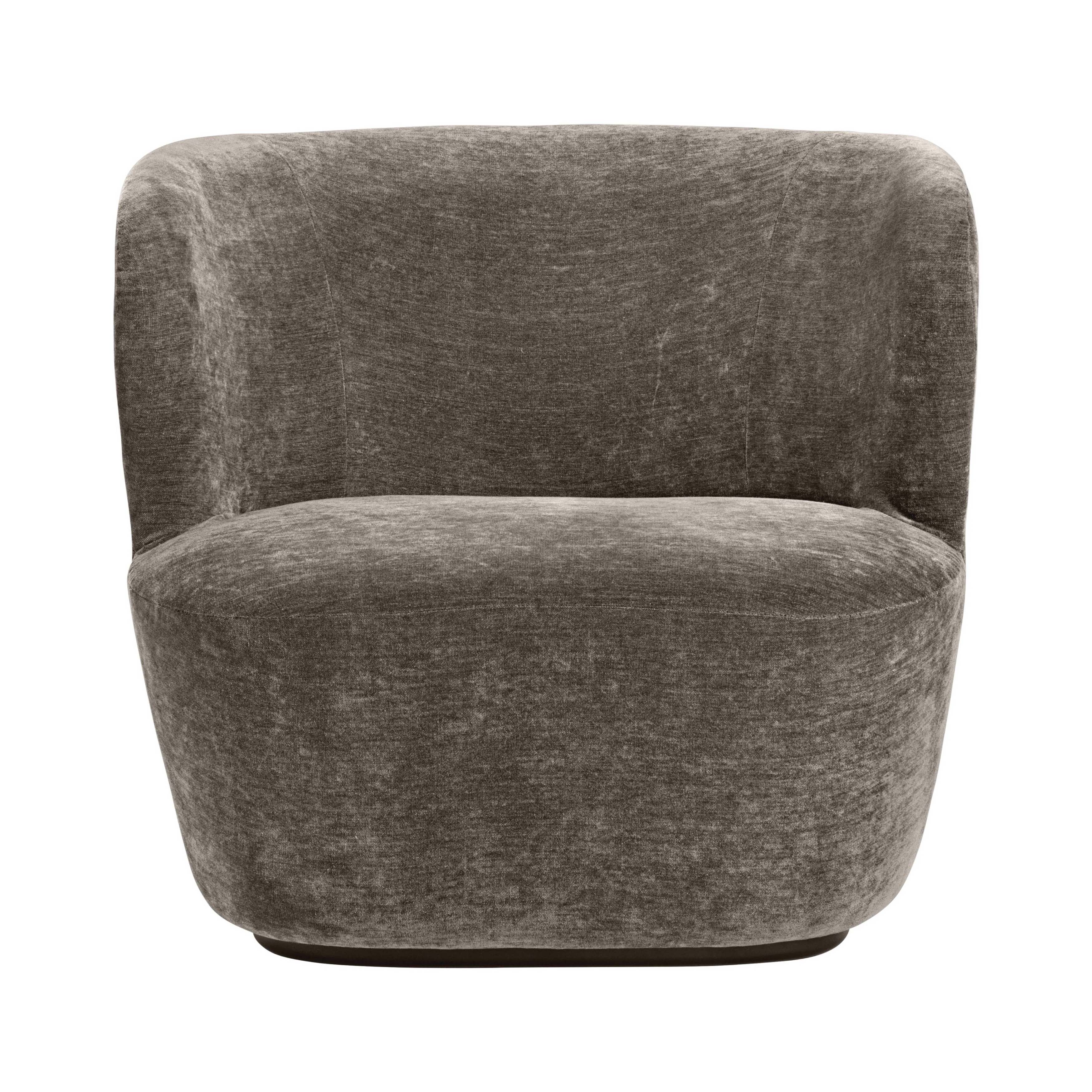 Stay Lounge Chair: Large + Black + Dedar + Belsuede