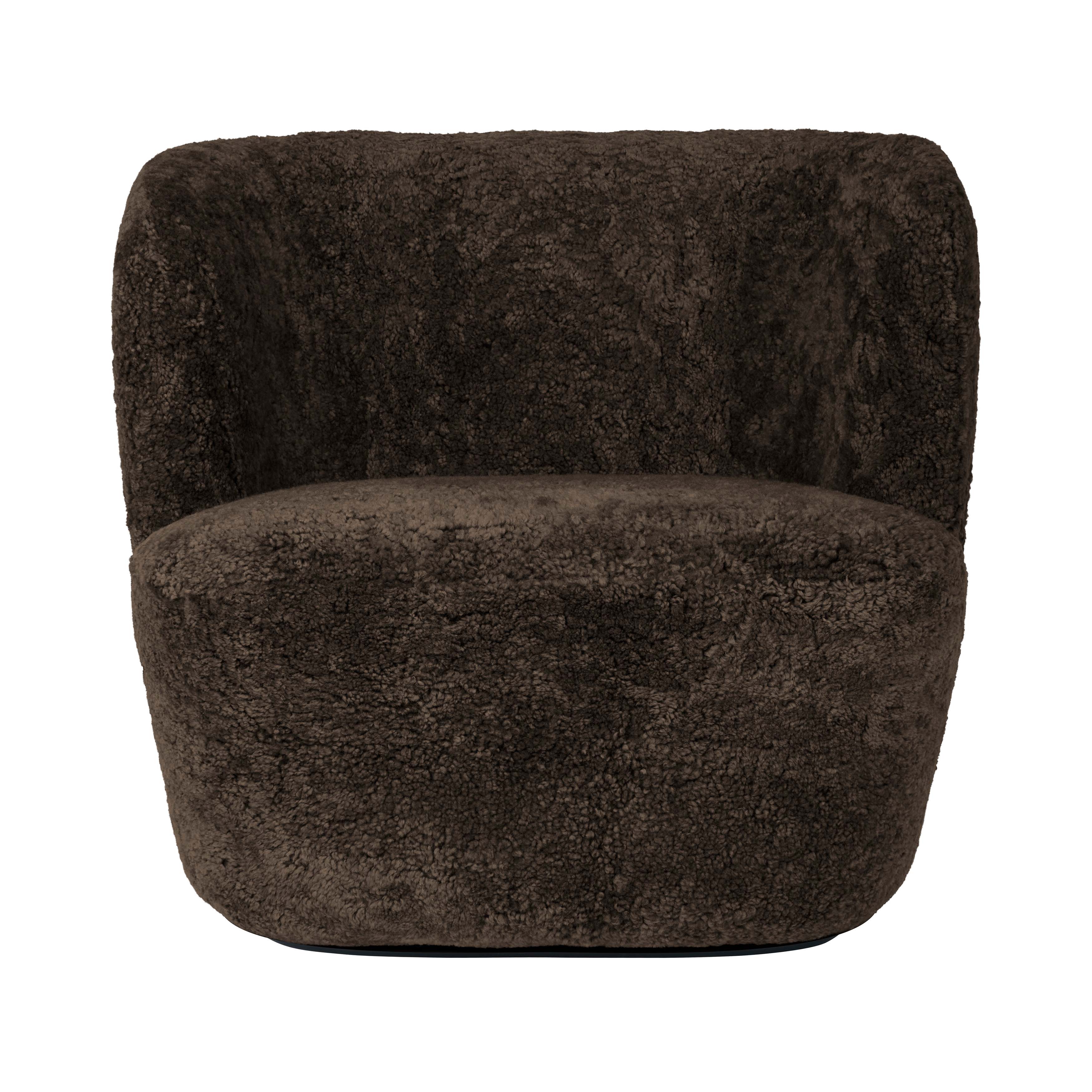 Stay Lounge Chair: Large + Black + Skandilock + Curly + Espresso