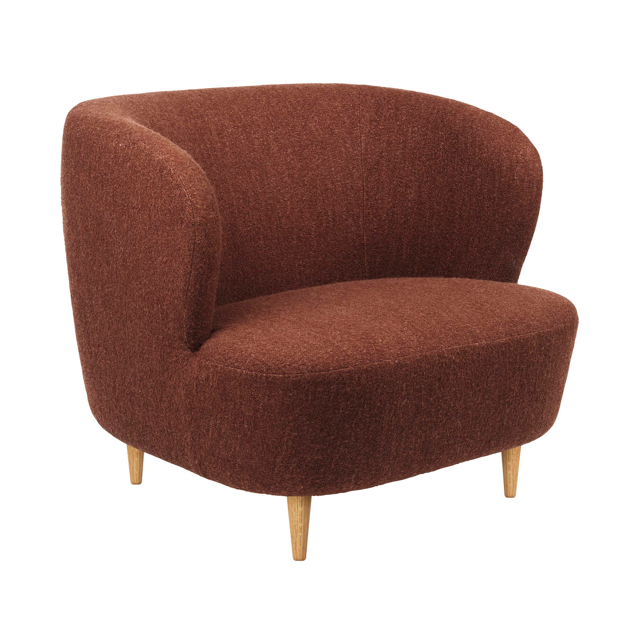 Stay Lounge Chair: Large + Semi Matt Lacquered Oak
