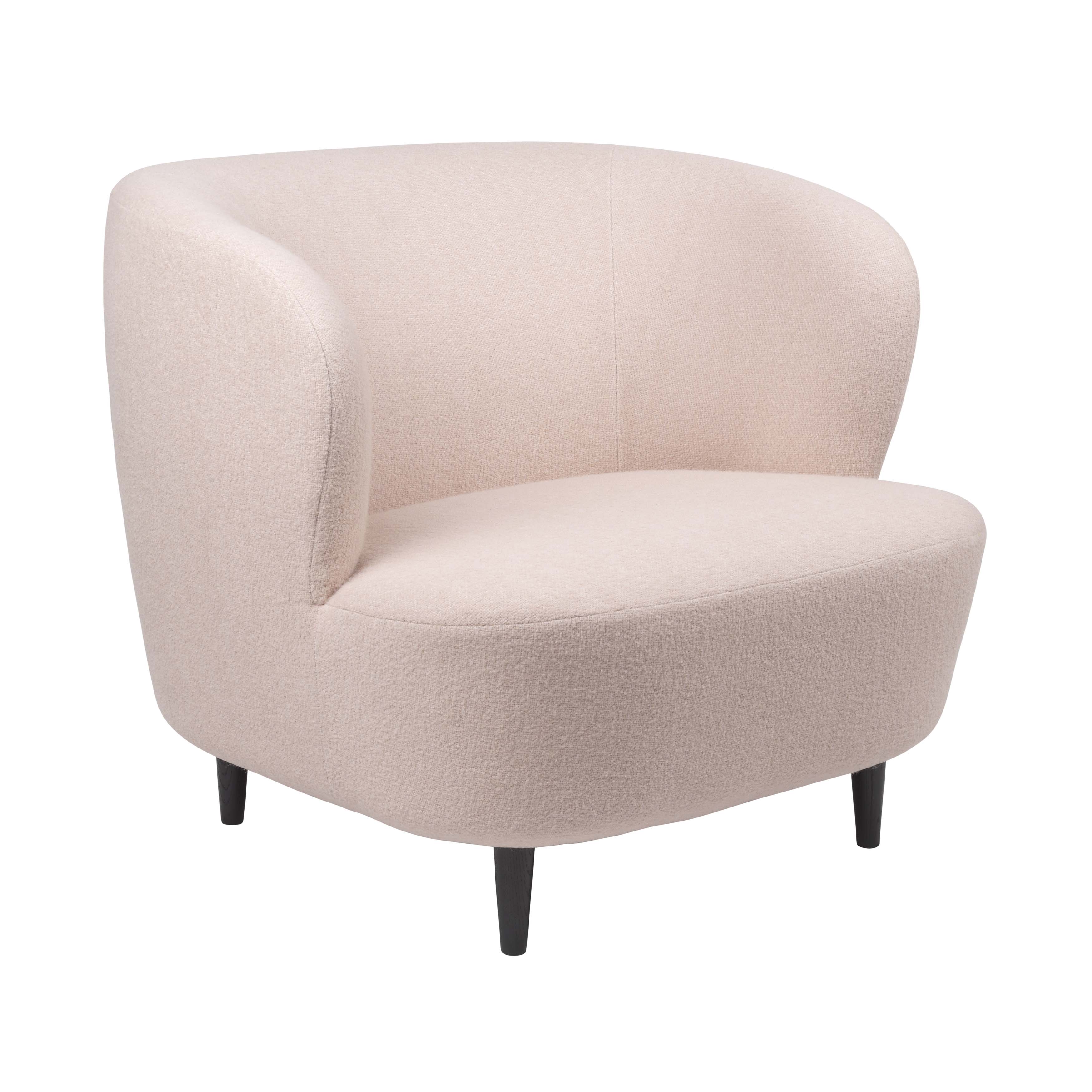 Stay Lounge Chair: Large + Semi Matt Lacquered Black Stained Oak