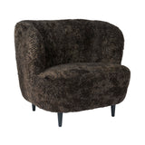 Stay Lounge Chair: Large + Semi Matt Lacquered Black Stained Oak