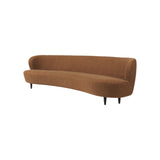 Stay Oval Sofa: Wood Legs + Semi Matt Lacquered Black Stained Oak
