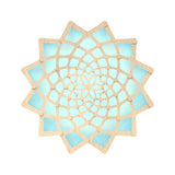 Sunflower Wall Light: Large + Bamboo + Blue