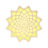 Sunflower Wall Light: Large + Bamboo + Lime