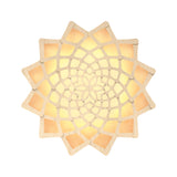 Sunflower Wall Light: Large + Bamboo + Orange