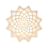 Sunflower Wall Light: Large + Bamboo + White