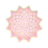Sunflower Wall Light: Large + Bamboo + Pink