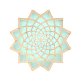 Sunflower Wall Light: Large + Bamboo + Aqua