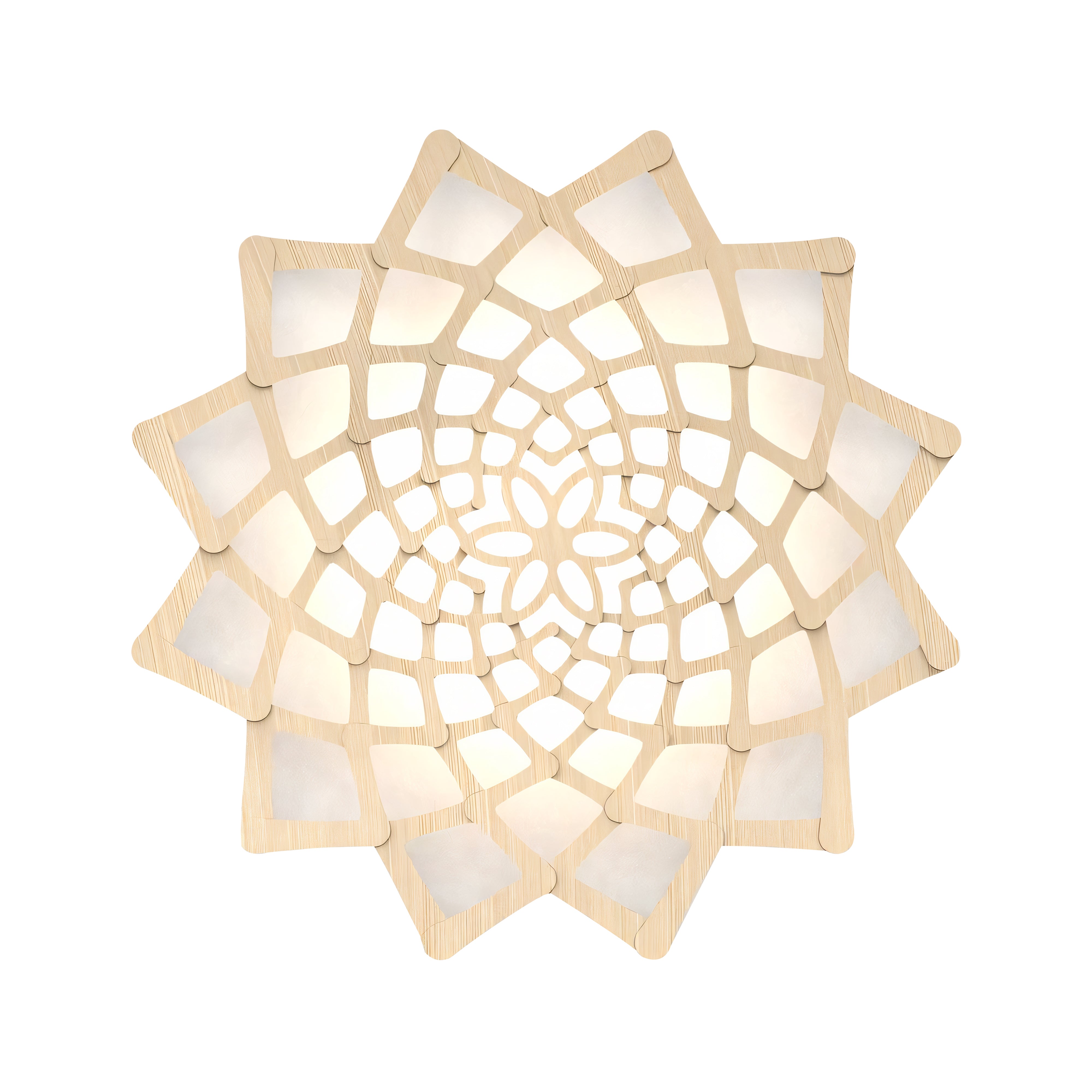 Sunflower Wall Light: Large + Bamboo