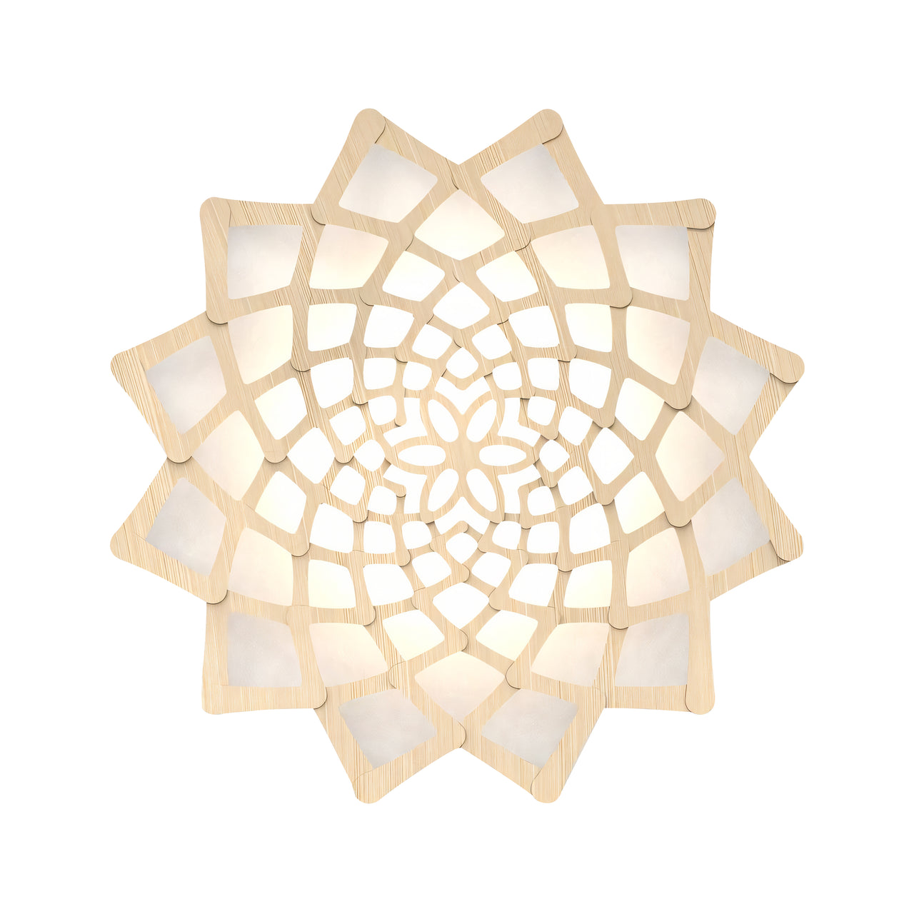 Sunflower Wall Light: Large + Bamboo