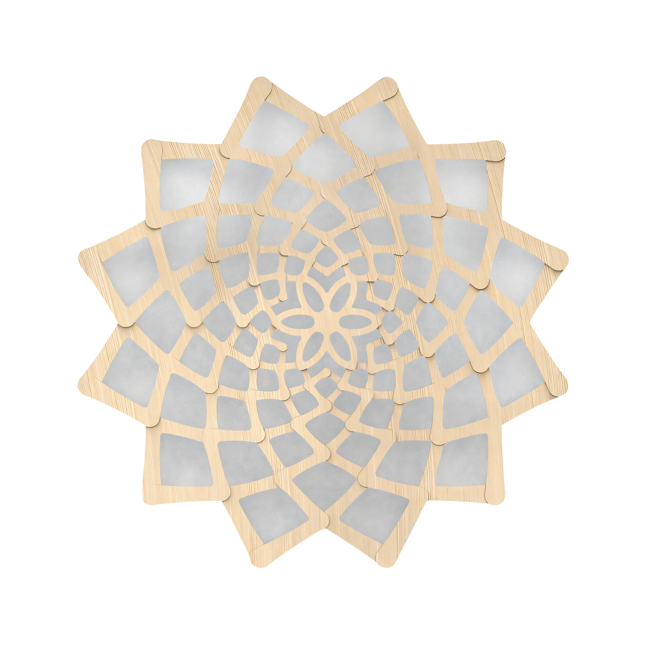 Sunflower Wall Light: Large + Bamboo