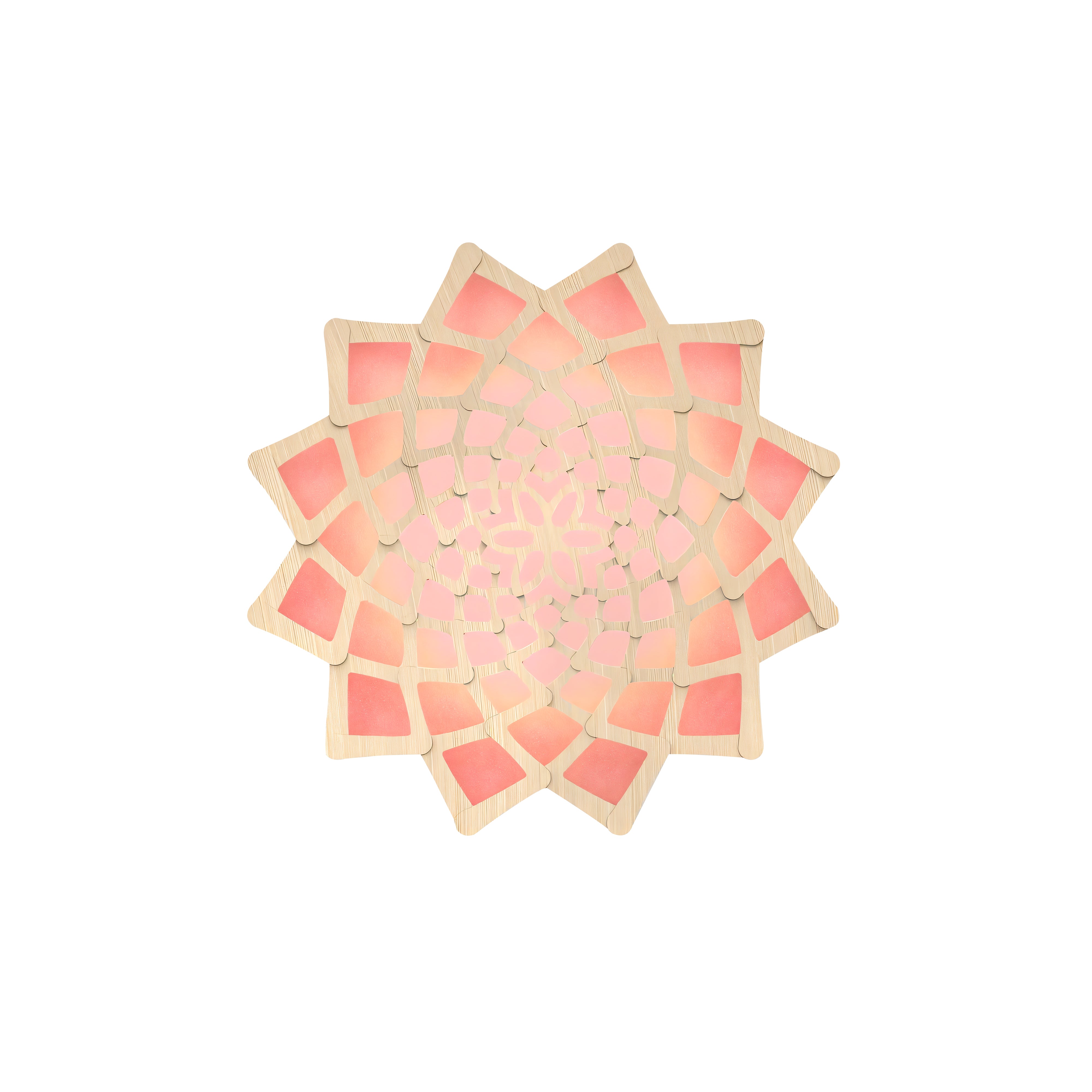 Sunflower Wall Light: Small + Bamboo + Red