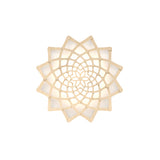 Sunflower Wall Light: Small + Bamboo + White