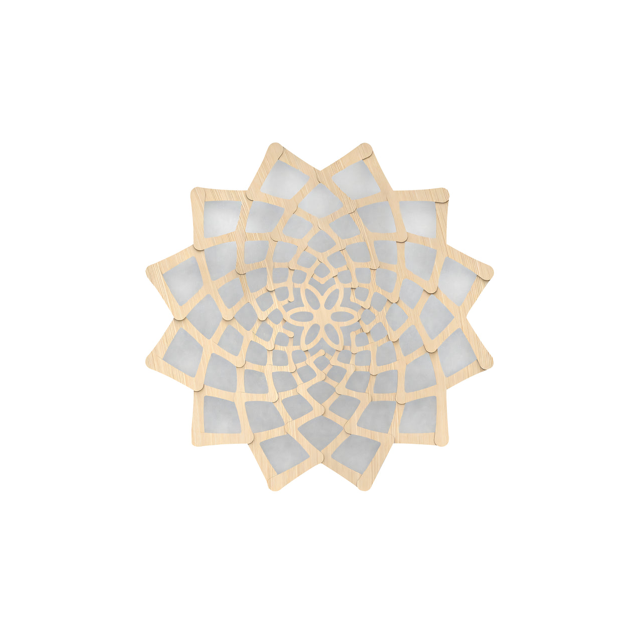 Sunflower Wall Light: Small + Bamboo