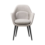 Swoon Dining Armchair: Black Lacquered