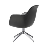 Swoon Dining Armchair: Swivel Base + Polished Aluminum
