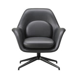 Swoon Lounge Chair Petit: Swivel Base + Black Steel