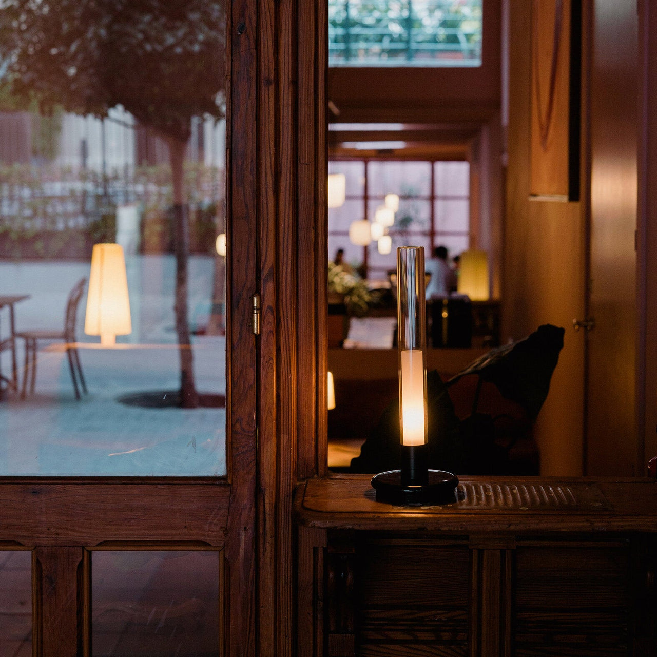 Sylvestrina Portable Table Lamp: Quick Ship