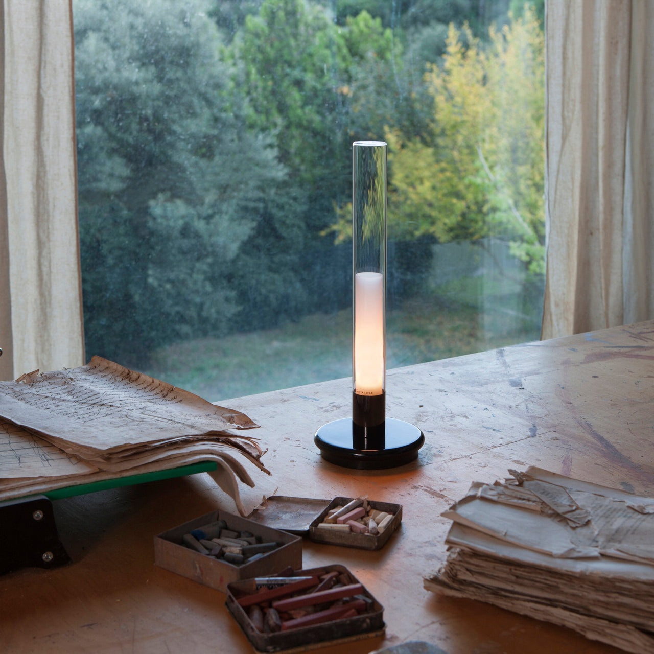 Sylvestrina Portable Table Lamp: Quick Ship