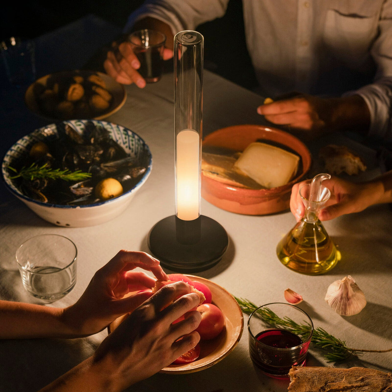 Sylvestrina Portable Table Lamp: Quick Ship