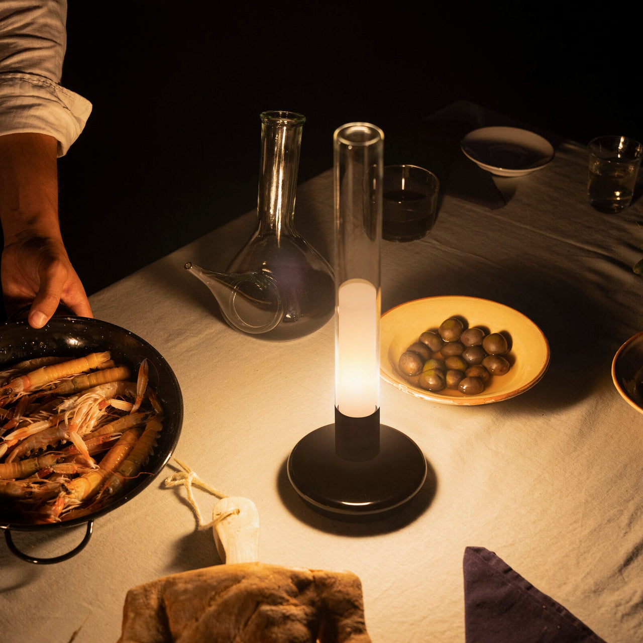 Sylvestrina Portable Table Lamp: Quick Ship