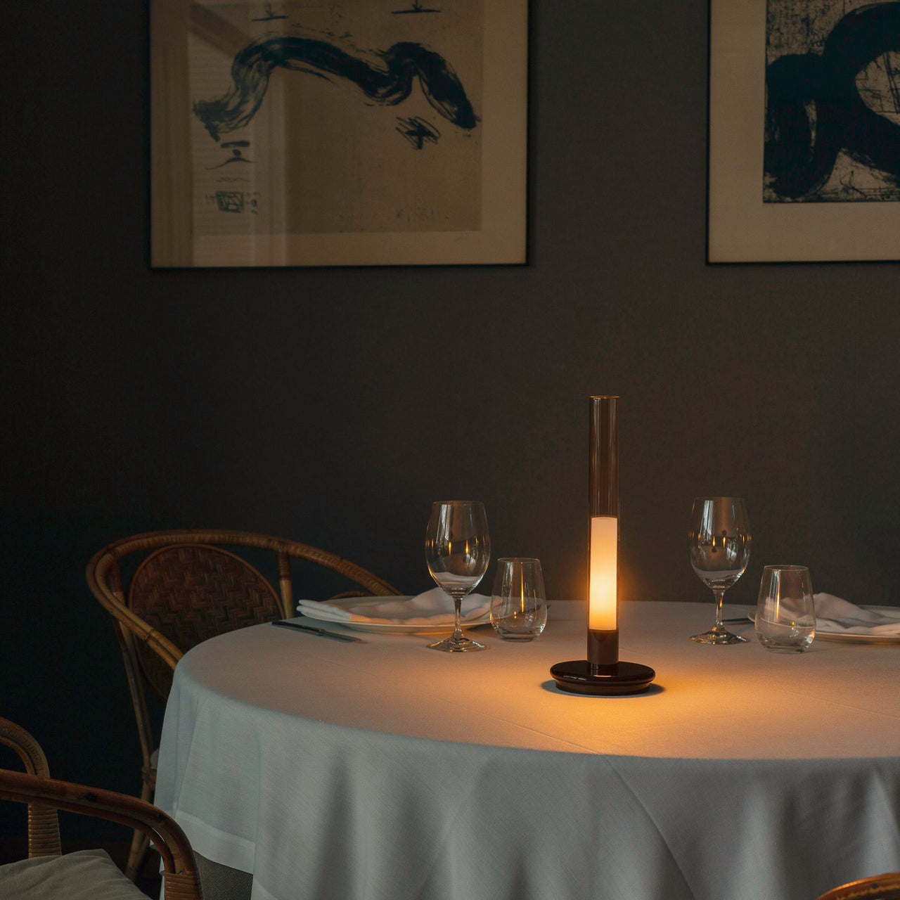 Sylvestrina Portable Table Lamp: Quick Ship