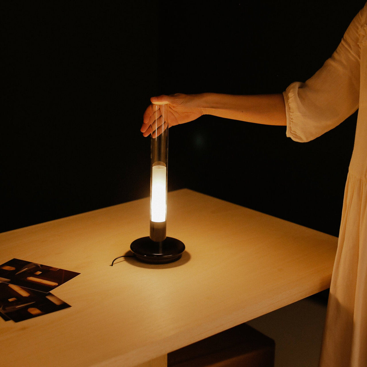 Sylvestrina Portable Table Lamp: Quick Ship