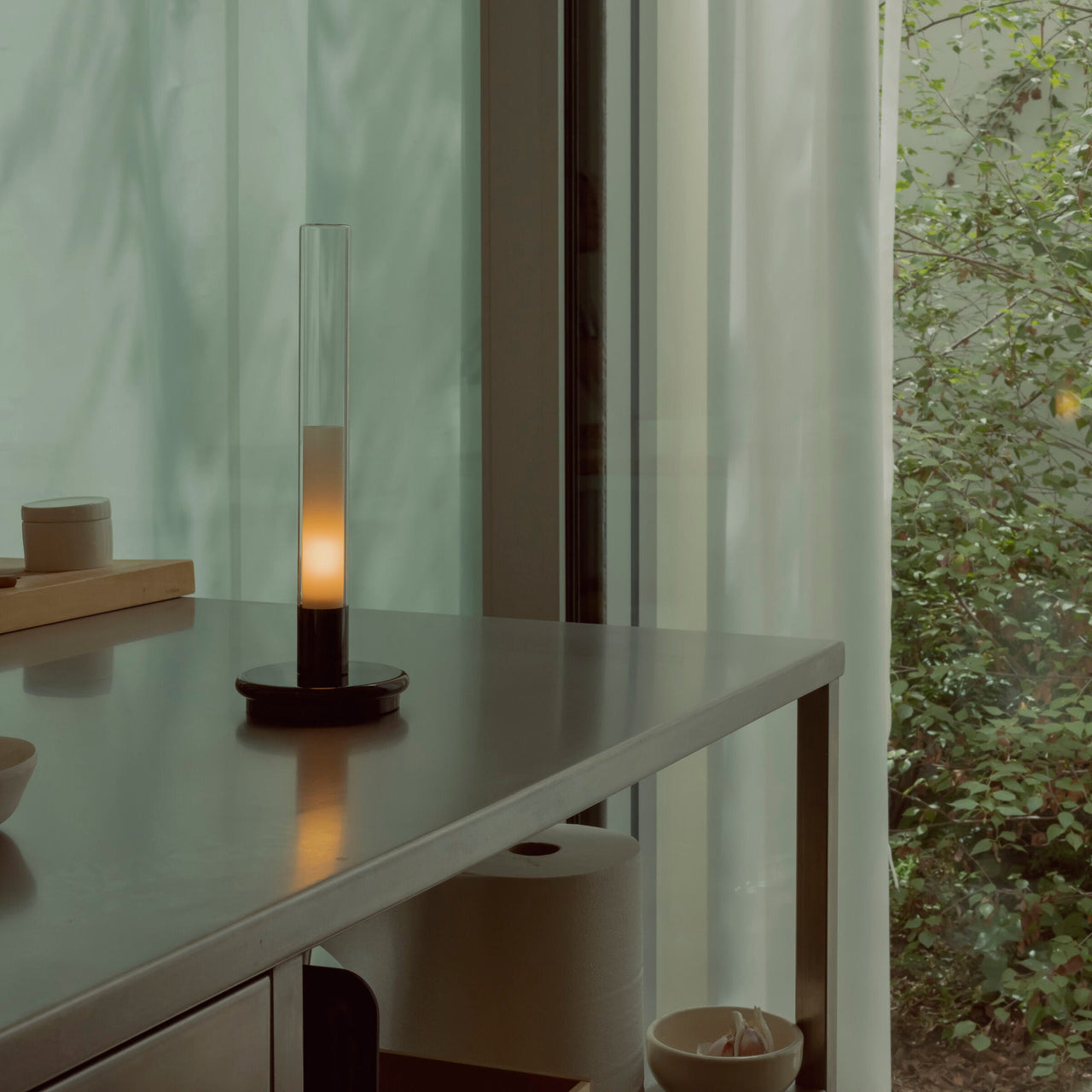 Sylvestrina Portable Table Lamp: Quick Ship