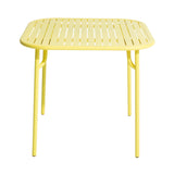 Week-End Square Dining Table with Slats: Yellow