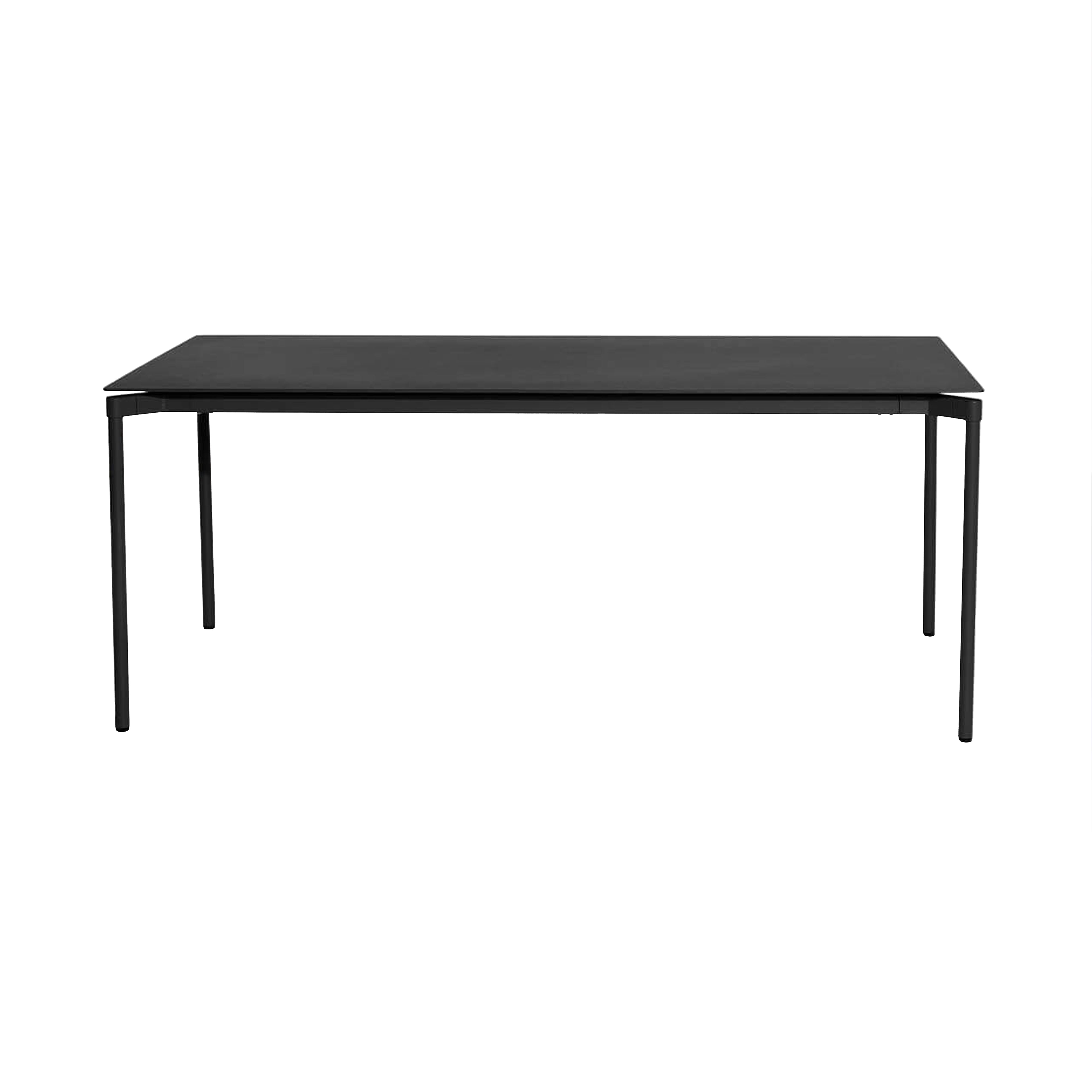 Fromme Dining Table: Outdoor + Rectangle +Black