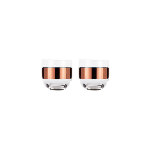 Tank Whiskey Glasses Set of 2 + Copper