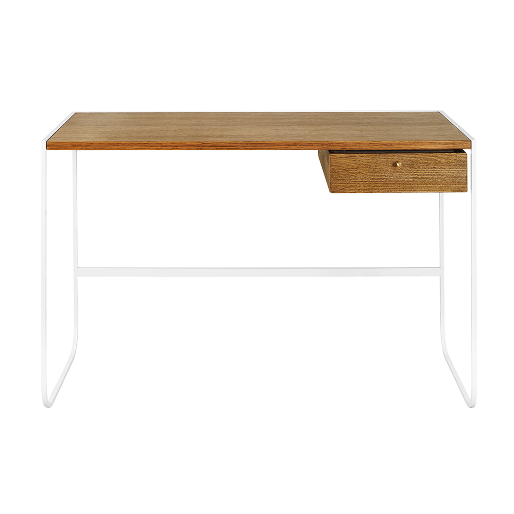 Tati Desk: 1 + American Walnut Oak + White
