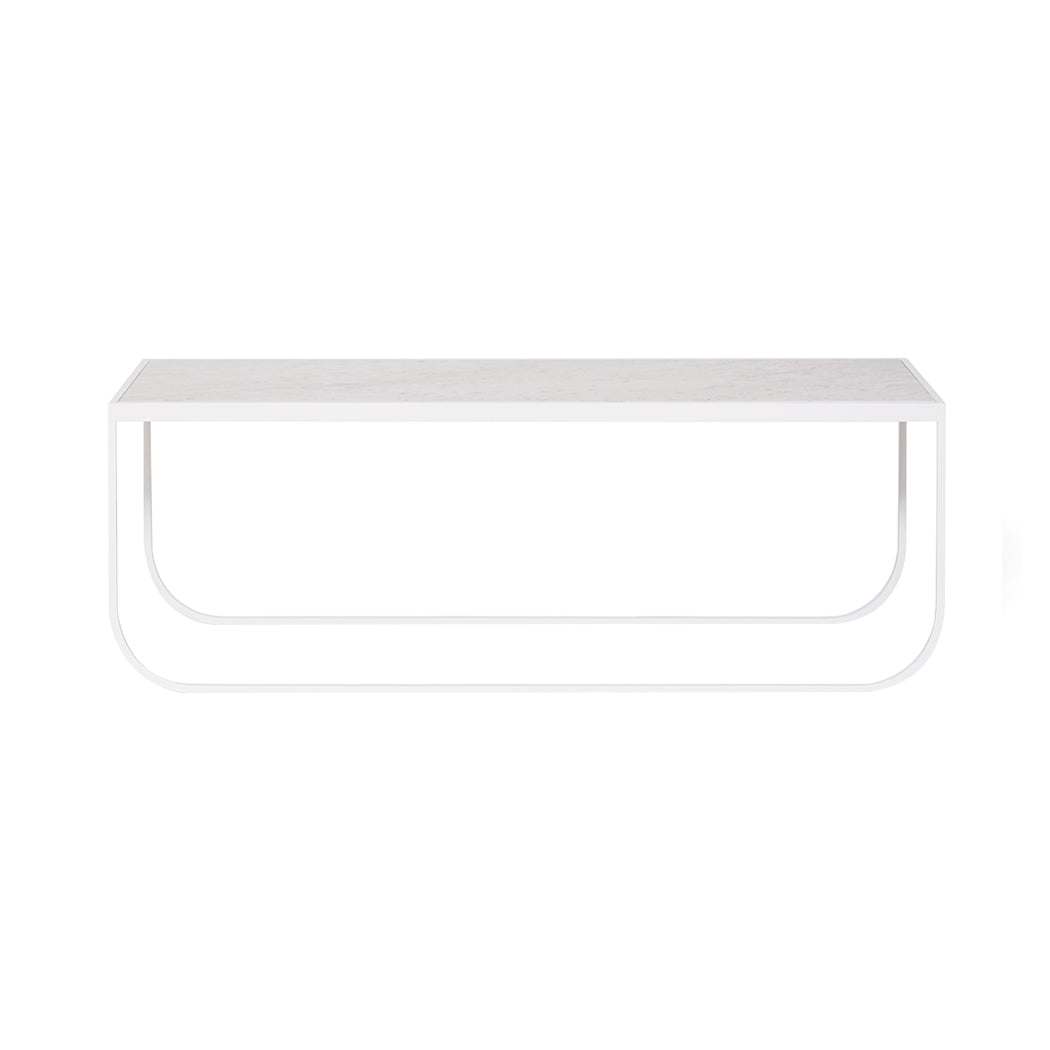 Tati Lounge Table: Large + Glass Top +  White