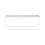 Tati Lounge Table: Large + Glass Top +  White