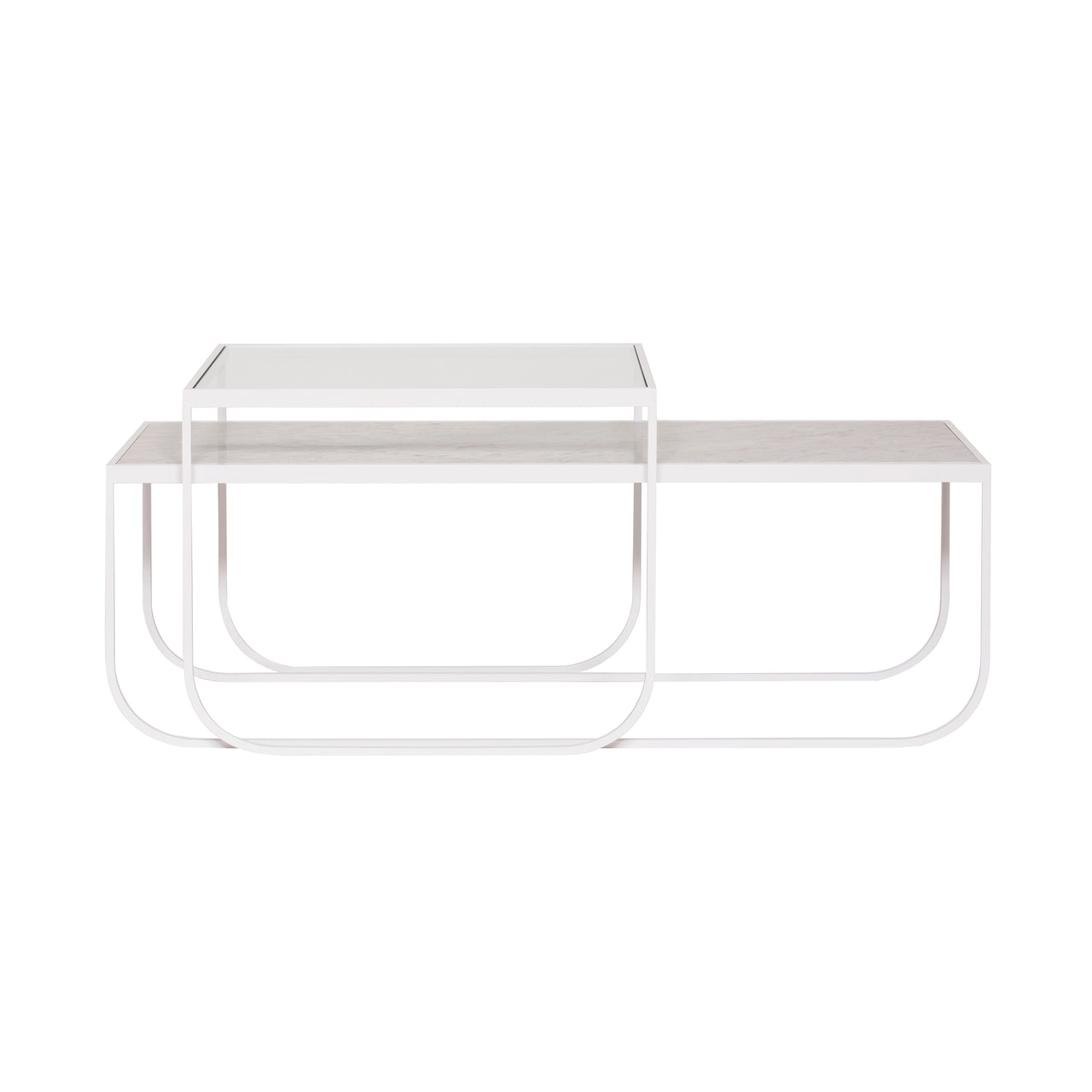 Tati Lounge Table: Large + Glass Top
