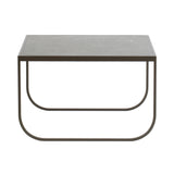 Tati Coffee Table: Square + Stone Top + High + Bronze