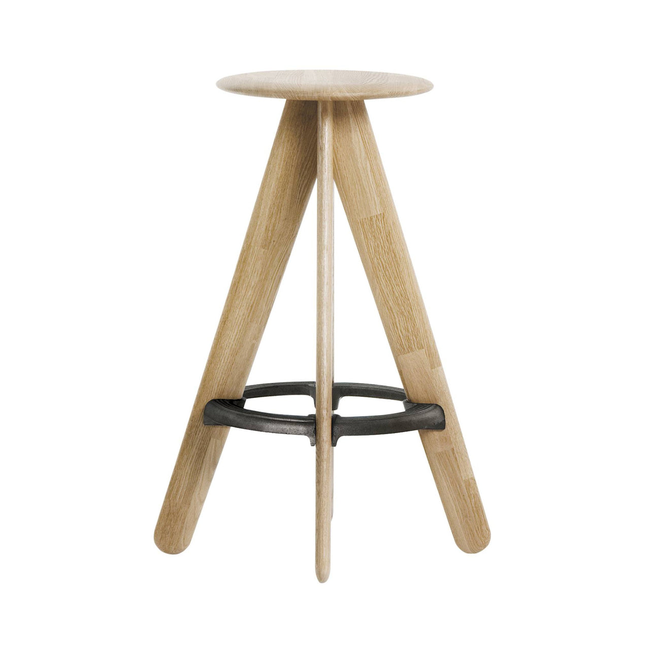 Slab Bar Stool: Natural Oak