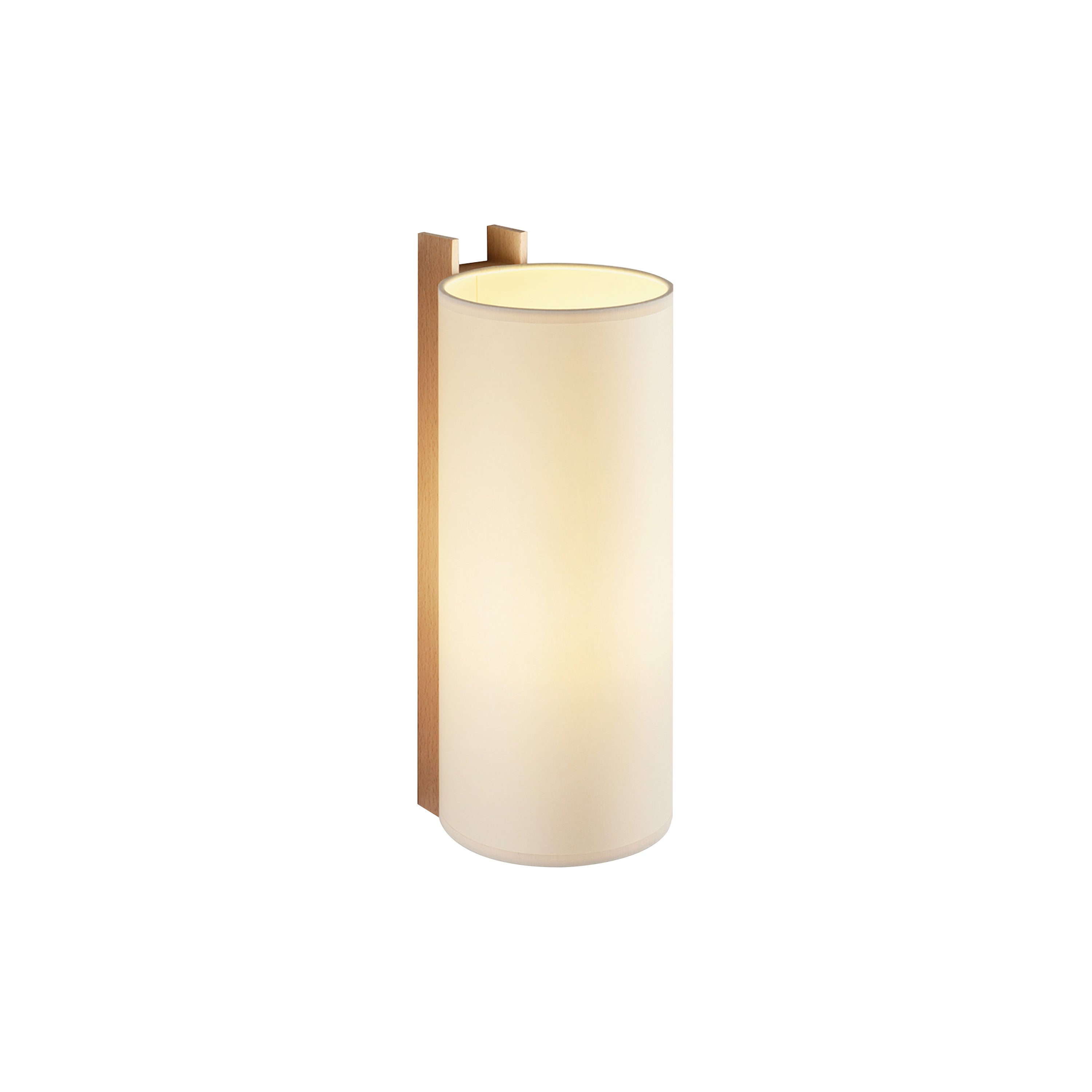 TMM Wall Lamp: Long + Beige + Beech + Direct Wall