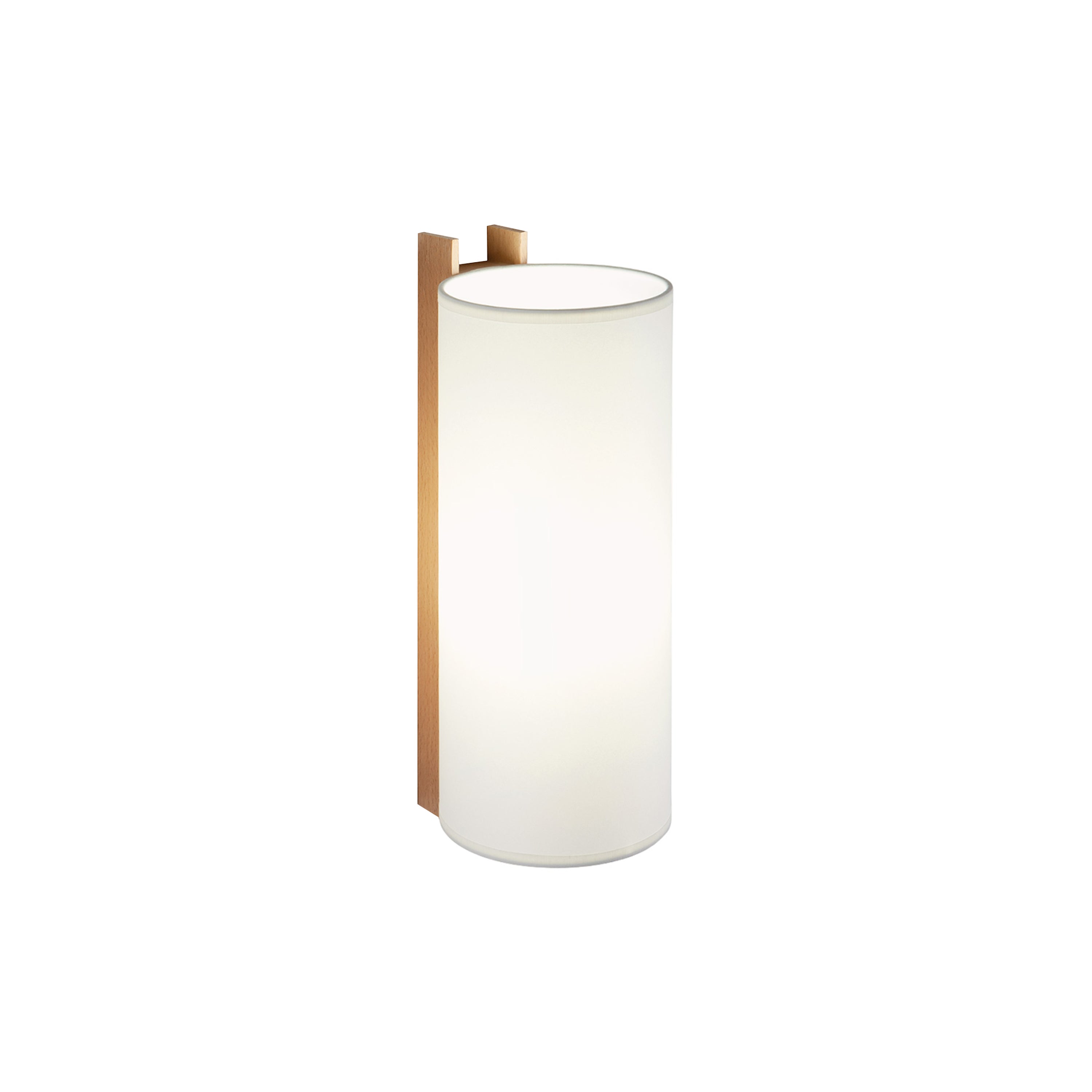 TMM Wall Lamp: Long + White + Beech + Direct Wall
