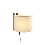 TMM Wall Lamp: Short + Beige + Beech + With Plug