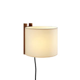 TMM Wall Lamp: Short + Beige + Walnut + With Plug