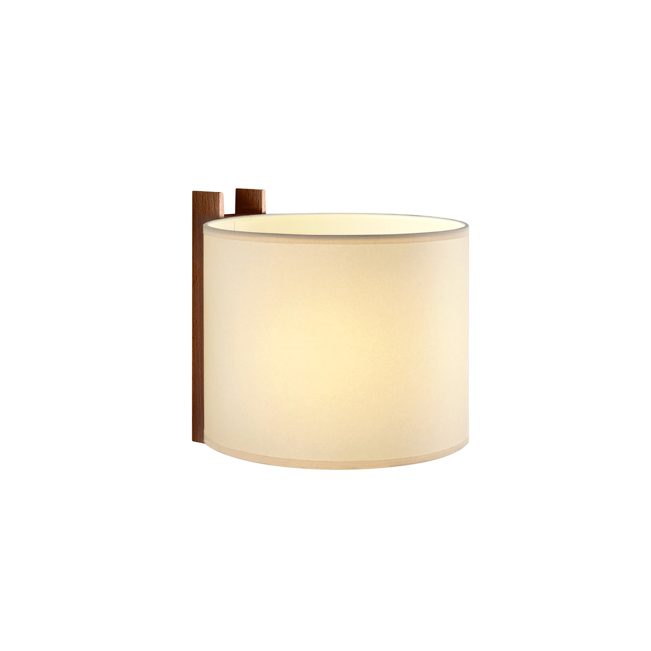 TMM Wall Lamp: Short + Beige + Walnut + Direct Wall
