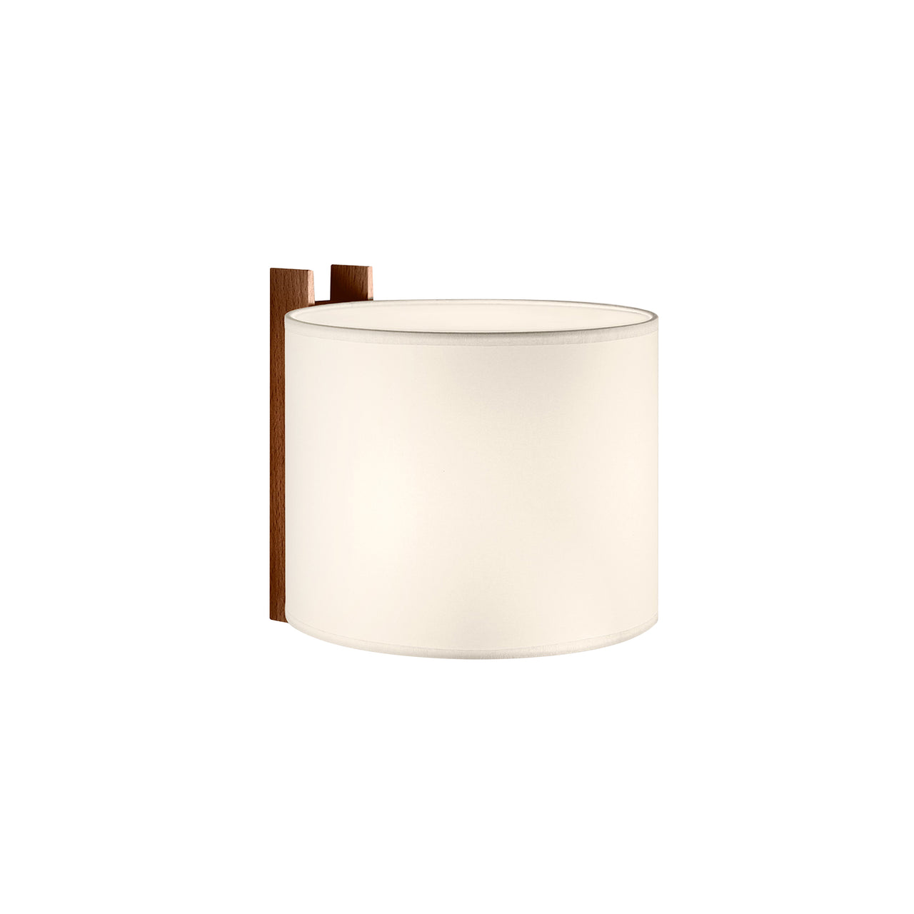 TMM Wall Lamp: Short + White + Walnut + Direct Wall