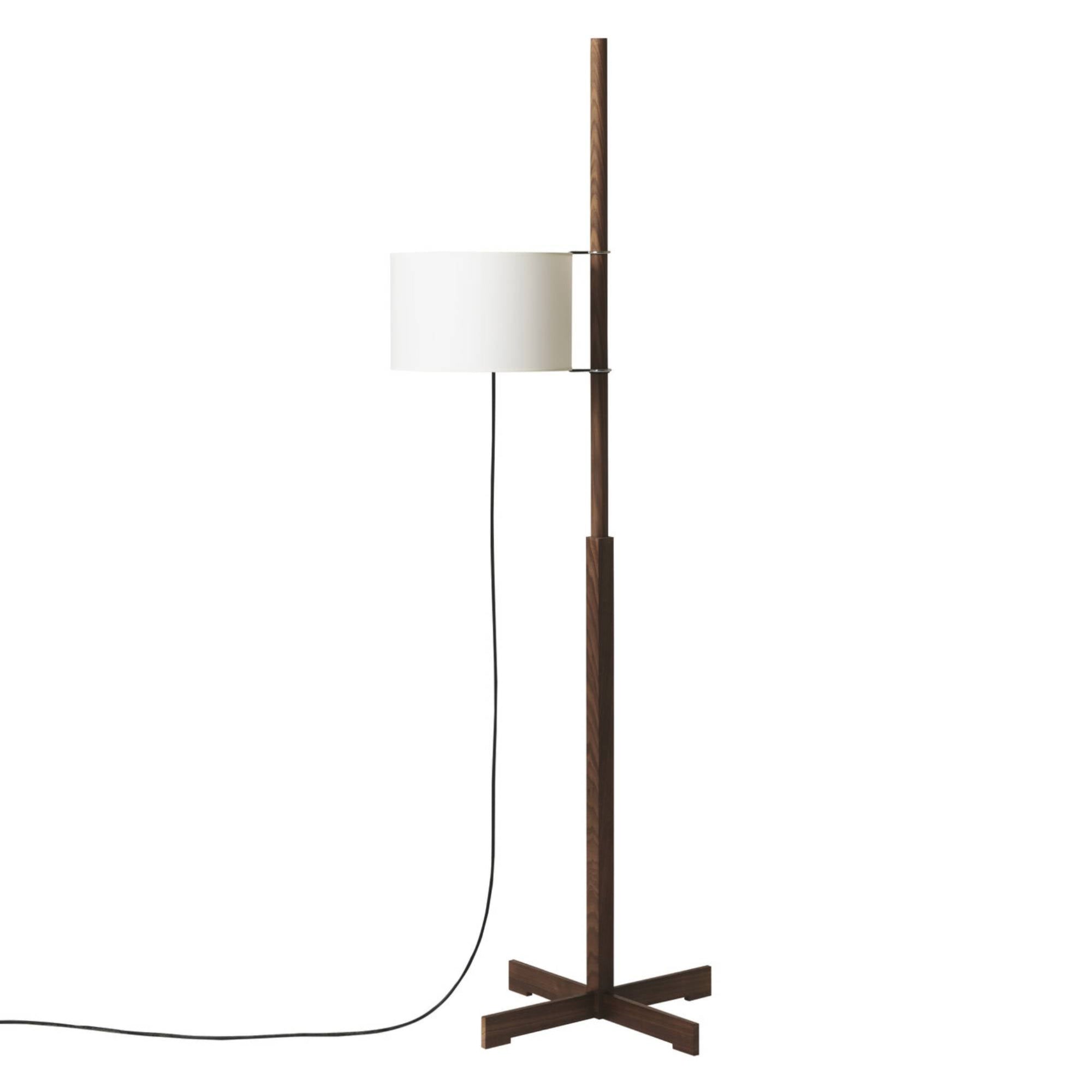 TMM Floor Lamp: White + Walnut