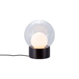 Boule Table Lamp: Transparent + Opal White + Black