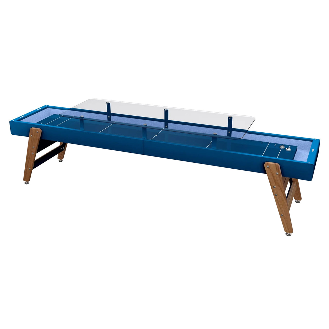 Track Dining Shuffleboard: Blue + Blue Lining