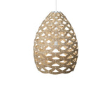 Tūī Pendant Light: Large + Bamboo + White