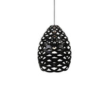 Tūī Pendant Light: Medium + Black + Black
